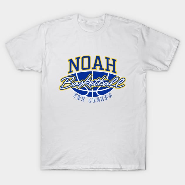 Noah Basketball The Legend Custom Player Your Name T-Shirt by Baseball Your Name
